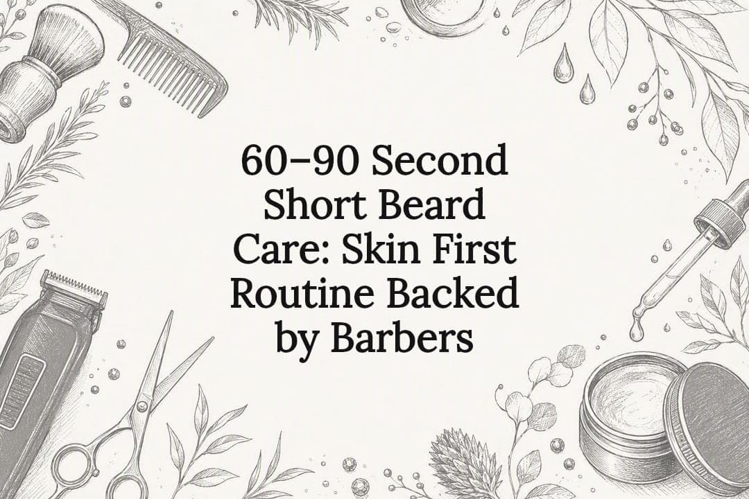 60–90 Second Short Beard Care: Skin First Routine Backed by Barbers