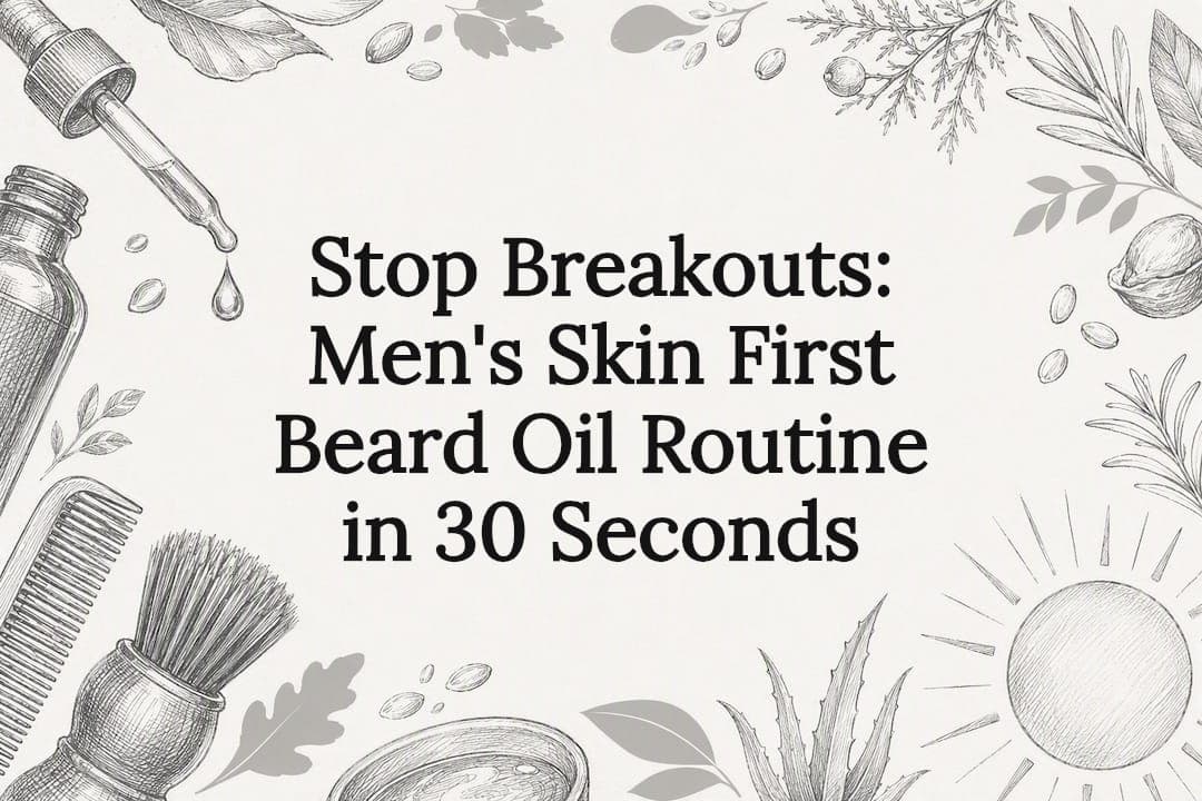 Stop Breakouts: Men's Skin First Beard Oil Routine in 30 Seconds