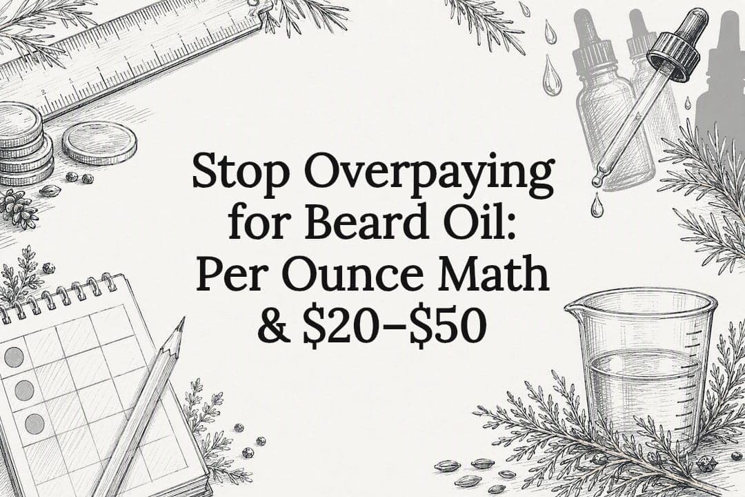 Stop Overpaying for Beard Oil: Per Ounce Math & $20–$50
