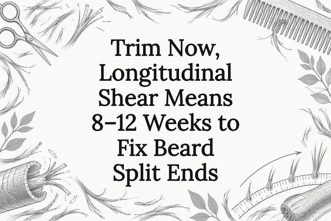 Trim Now, Longitudinal Shear Means 8–12 Weeks to Fix Beard Split Ends