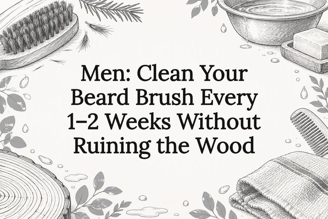 Men: Clean Your Beard Brush Every 1–2 Weeks Without Ruining the Wood