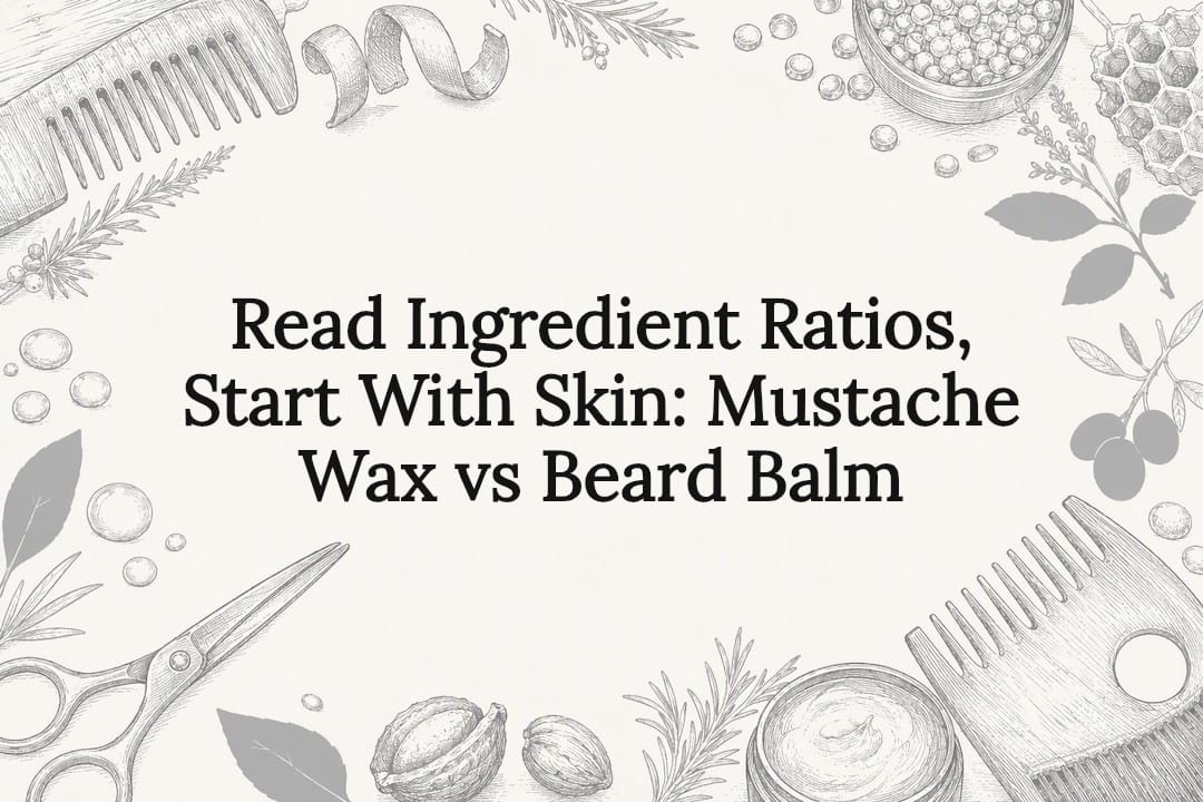 Read Ingredient Ratios, Start With Skin: Mustache Wax vs Beard Balm