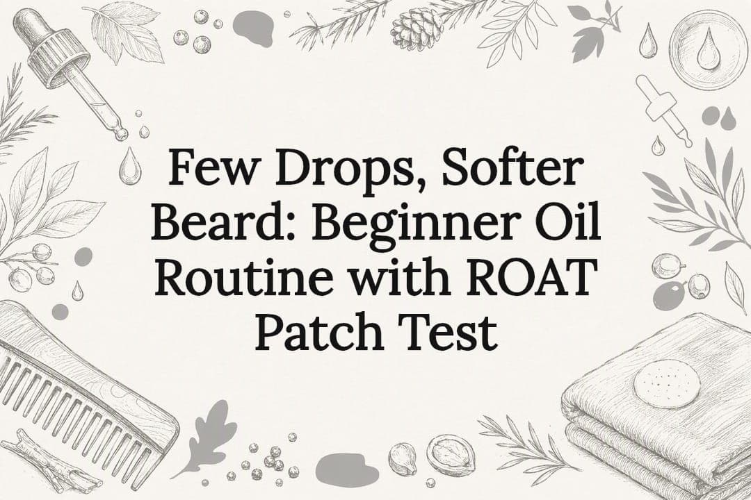 Few Drops, Softer Beard: Beginner Oil Routine with ROAT Patch Test