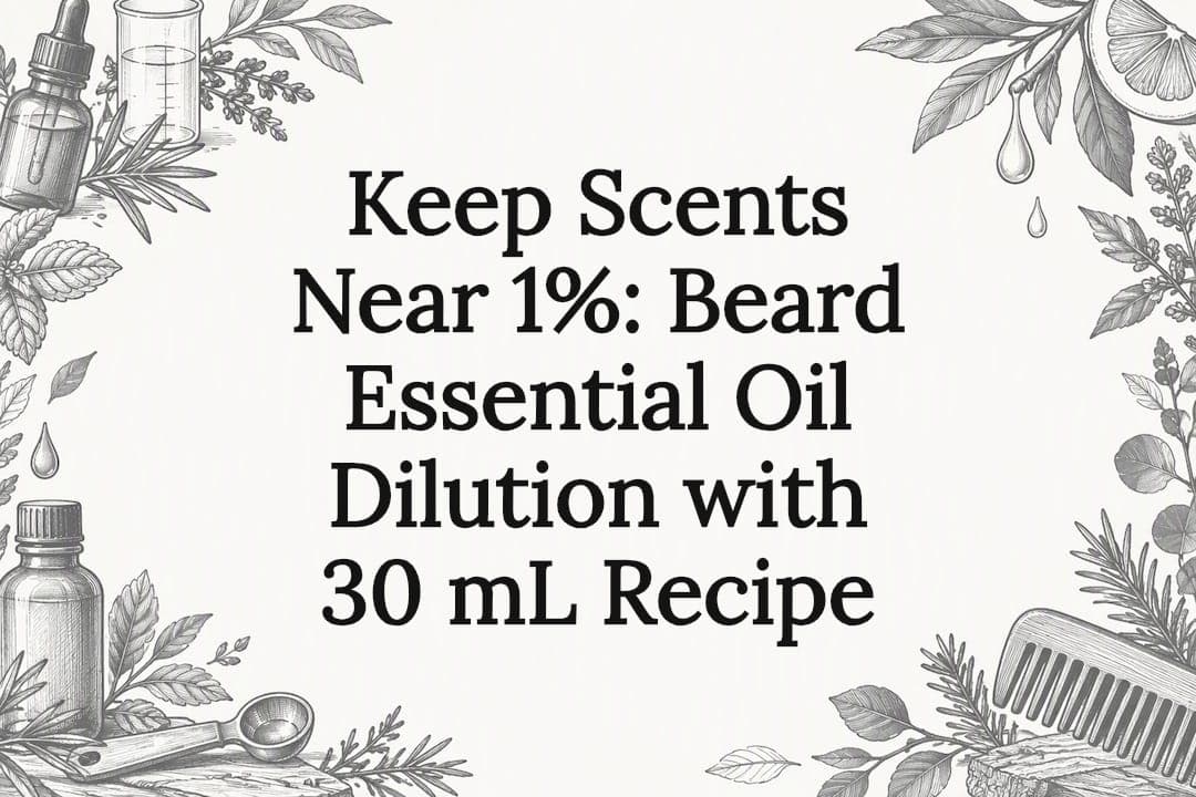 Keep Scents Near 1%: Beard Essential Oil Dilution with 30 mL Recipe