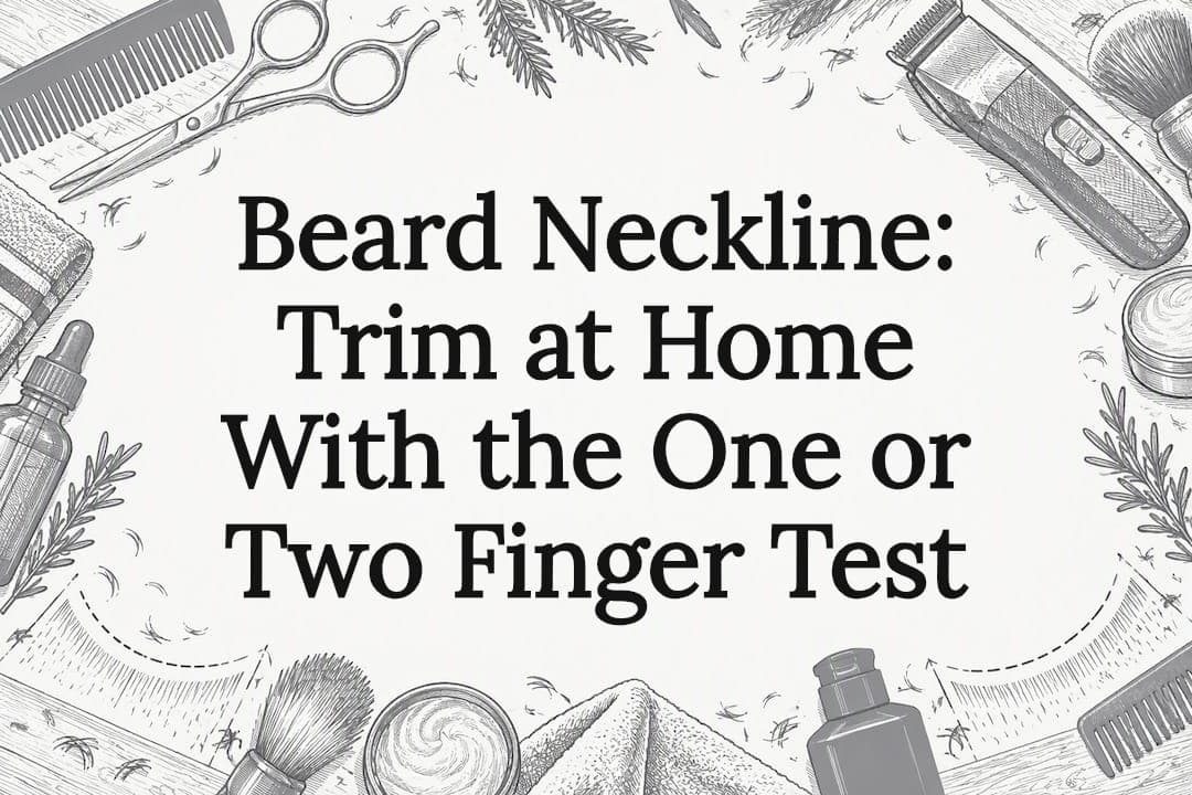 Beard Neckline: Trim at Home With the One or Two Finger Test