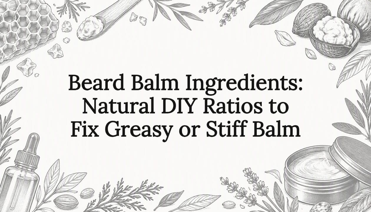 Beard Balm Ingredients: Natural DIY Ratios to Fix Greasy or Stiff Balm