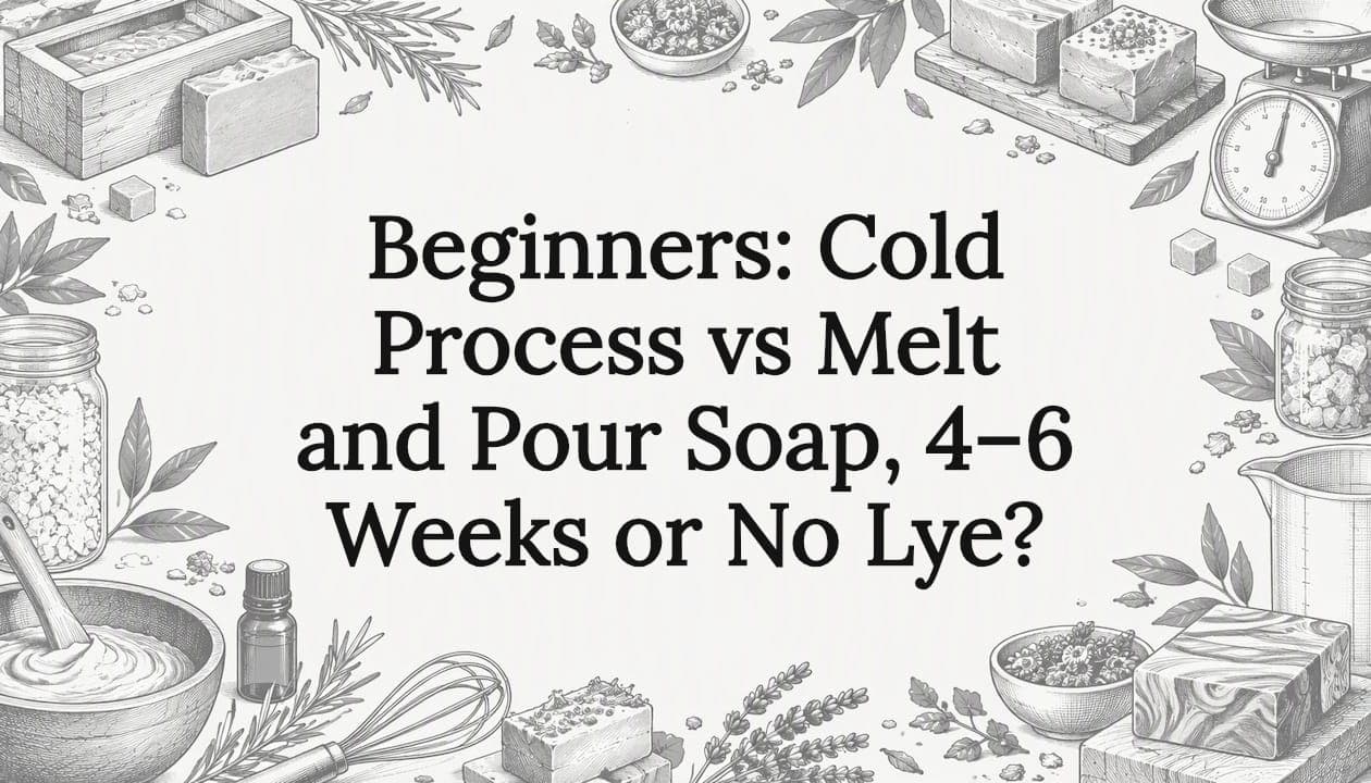 Beginners: Cold Process vs Melt and Pour Soap, 4–6 Weeks or No Lye?